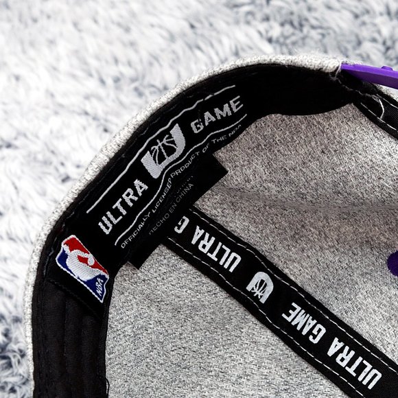 Los Angeles Lakers Dark Purple - Gray NBA Fools Snapback Ultra Game cap hat - Picture 8 of 9